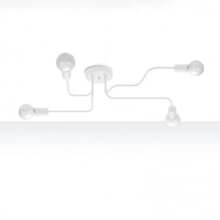 Lampy-sufitowe - żyrandol 4-ramienny wygięte ramiona vector 4 biały sollux sl.1442 