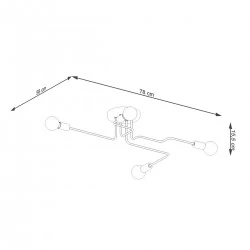 Lampy-sufitowe - żyrandol 4-ramienny wygięte ramiona vector 4 biały sollux sl.1442 