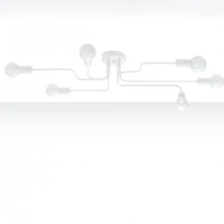 Lampy-sufitowe - żyrandol 6 punktowy minimalistyczny vector 6 biały sollux sl.1443 