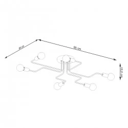 Lampy-sufitowe - żyrandol 6 punktowy minimalistyczny vector 6 biały sollux sl.1443 
