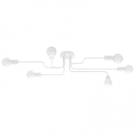 Lampy-sufitowe - żyrandol 6 punktowy minimalistyczny vector 6 biały sollux sl.1443 