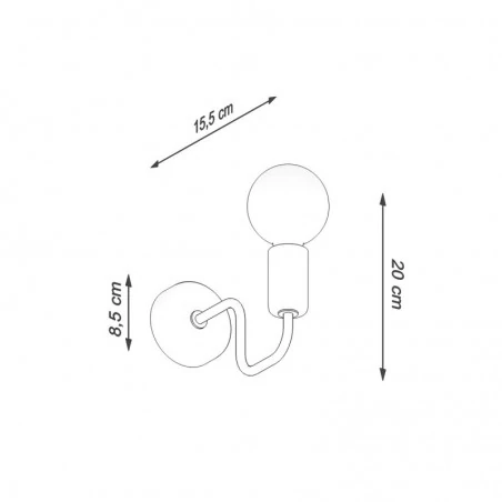 Kinkiety-do-salonu - kinkiet  modernistyczny czarny vector czarny sollux sl.1445 