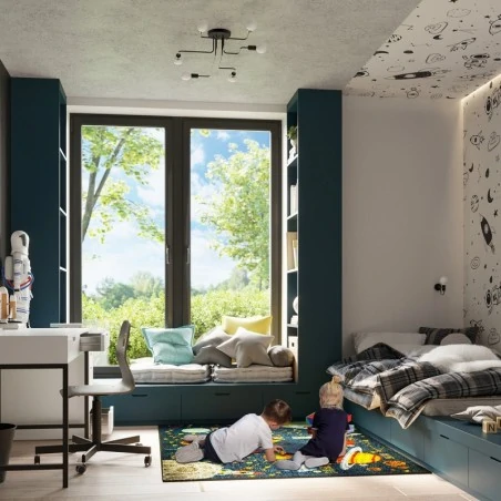 Kinkiety-do-salonu - kinkiet  modernistyczny czarny vector czarny sollux sl.1445 