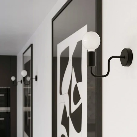 Lampy-stojace - żyrandol nowoczesny na 8 ramion vector 8 czarny sollux sl.1448 