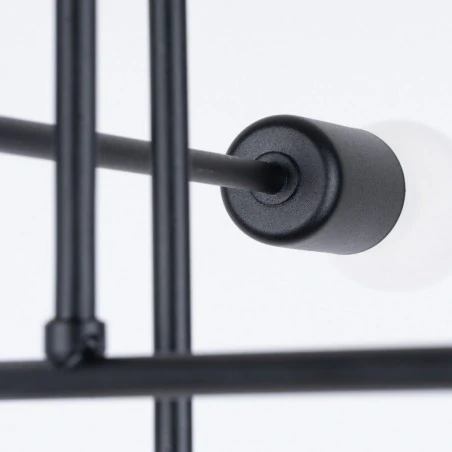 Lampy-sufitowe - żyrandol nowoczesny 6 ramion pająk norah 6r czarny sollux sl.1453 