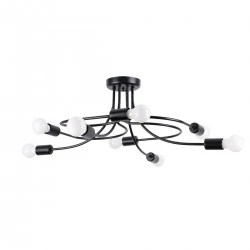 Lampy-sufitowe - żyrandol pajączek levar 8 czarny sollux sl.1457