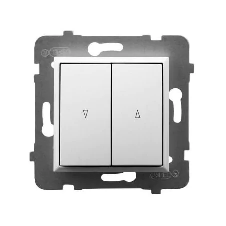 Wylaczniki-zaluzjowe - włącznik żaluzjowy z blokadą mechaniczną biały łp-7ub/m/00 aria ospel 
