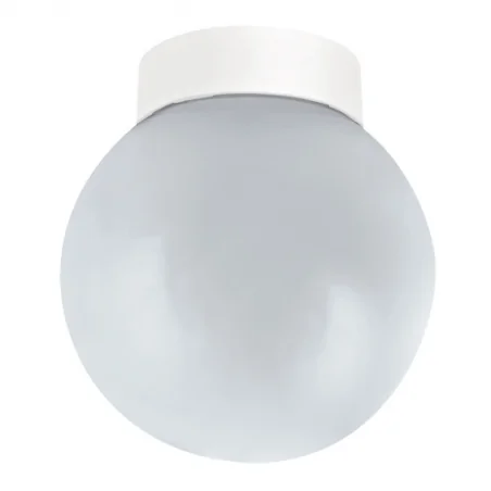 Kinkiety-ogrodowe - hermetyczna oprawa ścienna biała e27 13w ip44 ball lamp plastic 00002 ideus 