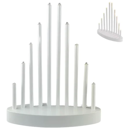 Dekoracje-swiateczne-led - świecznik led na baterie biały 10 diod upominek świąteczny led dcaw01 emos 