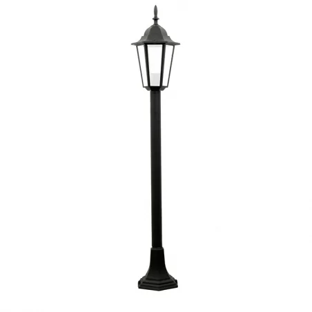 Lampy-ogrodowe-stojace - lampa ogrodowa w stylu angielskim czarna latarnia 96,5cm liguria polux-goldlux 