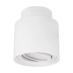 Oprawy-sufitowe-ruchome - oprawa sufitowa tuba natynkowa biała ruchoma gu10 hariet led c ideus 