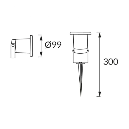 Lampy-ogrodowe-stojace - reflektor wbijany do ogródka lampa stojąca do podświetlania gu10 traf ideus 