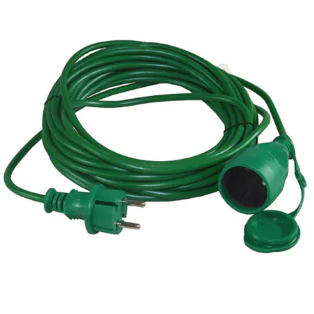 Przedluzacze-elektryczne - przedłużacz ogrodowy zielony do oświetlenia choinkowego 10m 