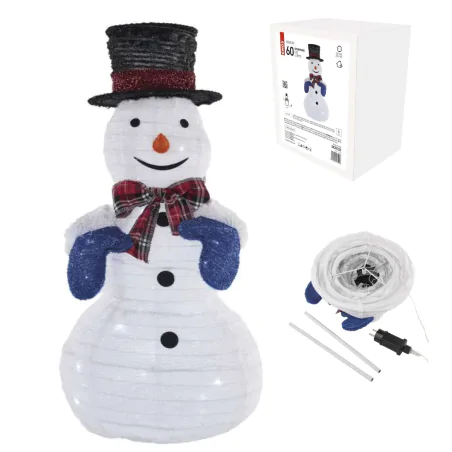 Dekoracje-swiateczne-led - świecący bałwanek na zewnątrz dekoracja świąteczna przed dom do ogrodu dcfc35 60cm emos 