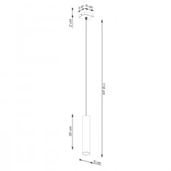 Lampy-sufitowe - lampa wisząca prosta tuba lagos 1 beżowa sollux sl.1479 