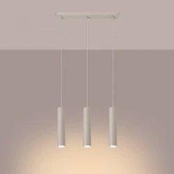 Lampy-sufitowe - lampa wisząca oprawa 3 tuby sufitowe lagos 3l beżowa sollux sl.1481 