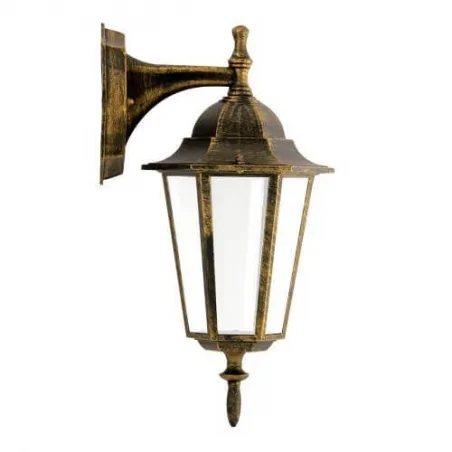 Kinkiety-ogrodowe - kinkiet ogrodowy skierowany w dół lampa ścienna zewnętrzna patynowa liguria 201966 polux 