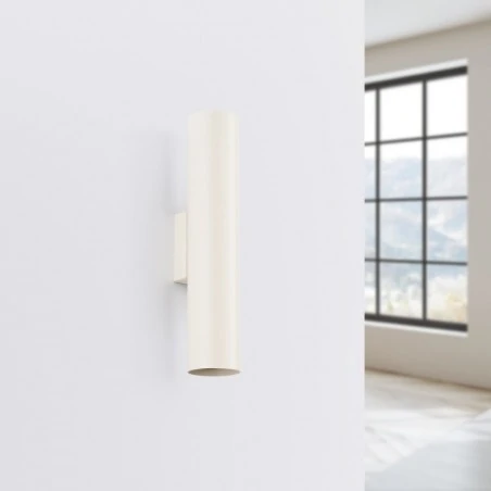 Kinkiety - kinkiet do salonu tuba kremowa lagos 2 beżowy sollux sl.1483 