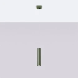 Lampy-sufitowe - lampa wisząca sufitowa zielona oliwka lagos sl.1484 sollux 