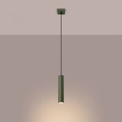 Lampy-sufitowe - lampa wisząca sufitowa zielona oliwka lagos sl.1484 sollux 