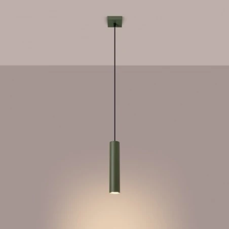 Lampy-sufitowe - lampa wisząca sufitowa zielona oliwka lagos sl.1484 sollux 