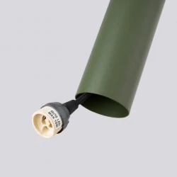 Lampy-sufitowe - lampa wisząca lagos 3p zielona oliwka sollux sl.1487 