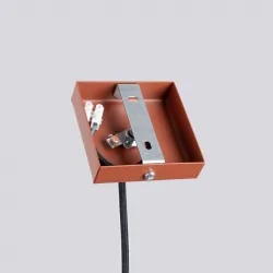 Lampy-sufitowe - lampa wisząca tuba zwis lagos 1 ochra czerwona sollux sl.1489 