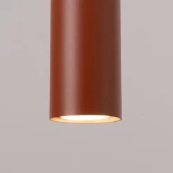 Lampy-sufitowe - lampa wisząca tuba zwis lagos 1 ochra czerwona sollux sl.1489 