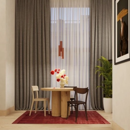 Oswietlenie-sufitowe - lampa wisząca potrójne tuby lagos 3p ochra czerwona sollux sl.1492 