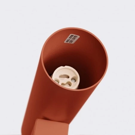 Kinkiety-do-salonu - kinkiet tuba na ścianę góra-dół lagos 2 ochra czerwona sollux sl.1493 