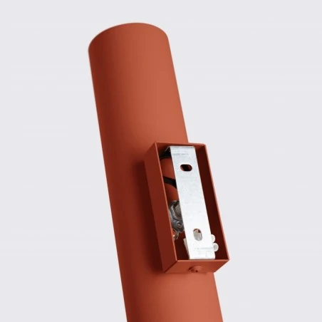 Kinkiety-do-salonu - kinkiet tuba na ścianę góra-dół lagos 2 ochra czerwona sollux sl.1493 