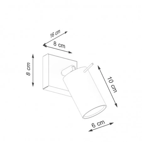 Kinkiety-do-salonu - kinkiet ruchoma tuba na ścianę ring beżowy sollux sl.1494 