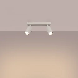 Oswietlenie-sufitowe - lampa sufitowa spot podwójny beżowy gu10 ring sl.1495 sollux 