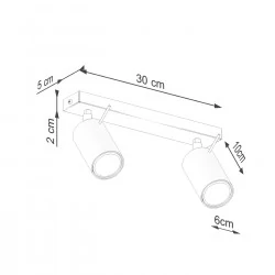 Oswietlenie-sufitowe - lampa sufitowa spot podwójny beżowy gu10 ring sl.1495 sollux 