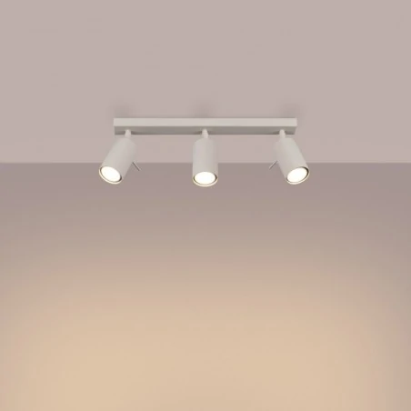 Oswietlenie-sufitowe - lampa sufitowa potrójna beżowa 3 ruchome reflektorki ring sl.1496 sollux 