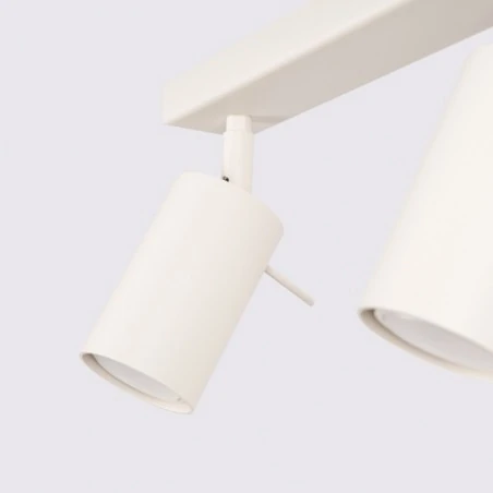 Oswietlenie-sufitowe - lampa sufitowa potrójna beżowa 3 ruchome reflektorki ring sl.1496 sollux 