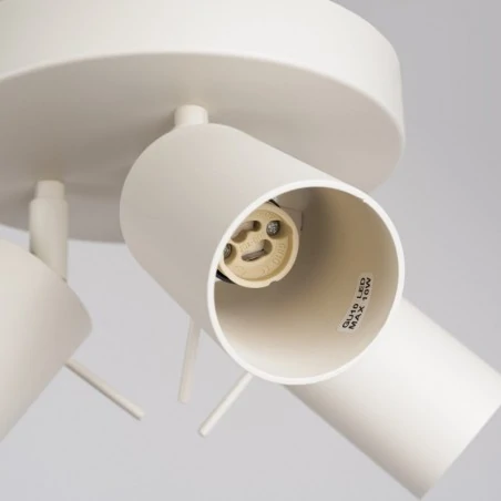 Oswietlenie-sufitowe - spot oświetleniowy sufitowy z trzema reflektorkami beżowy ring sl.1497 sollux 