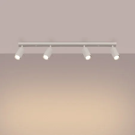 Oswietlenie-sufitowe - oprawa sufitowa listwa poczwórna ring 4l beżowy sollux sl.1498 