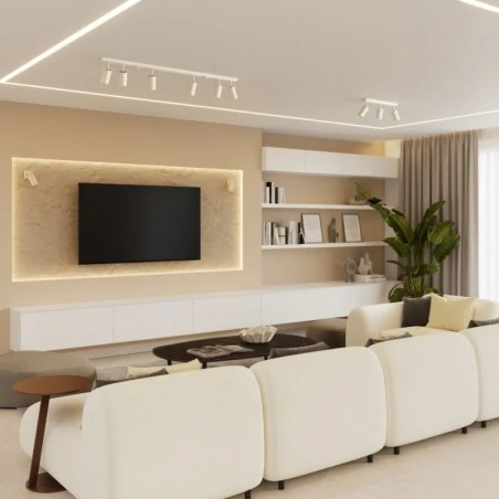 Oswietlenie-sufitowe - plafon listwa oświetleniowa 6 tub ring 6l beżowy sollux sl.1499 