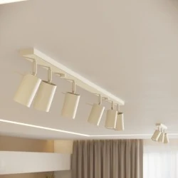 Oswietlenie-sufitowe - plafon listwa oświetleniowa 6 tub ring 6l beżowy sollux sl.1499 