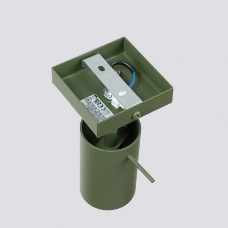 Kinkiety-do-salonu - kinkiet ścienny na żarówkę gu10 w zielonej oliwkowej obudowie ring sl.1500 sollux 