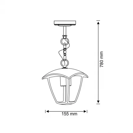 Lampy-ogrodowe-wiszace - wisząca lampa ogrodowa czarna e27 12w led igma 311887 polux 