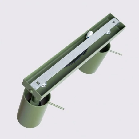 Oswietlenie-sufitowe - plafon lampa listwa oświetleniowa podwójna ring zielony oliwkowy sollux sl.1501 