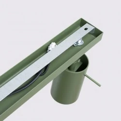 Oswietlenie-sufitowe - lampa sufitowa w formie listwy regulowane reflektorki zielony oliwkowy ring sl.1502 sollux 