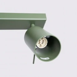 Oswietlenie-sufitowe - lampa sufitowa w formie listwy regulowane reflektorki zielony oliwkowy ring sl.1502 sollux 