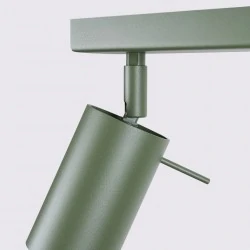 Oswietlenie-sufitowe - lampa sufitowa w formie listwy regulowane reflektorki zielony oliwkowy ring sl.1502 sollux 