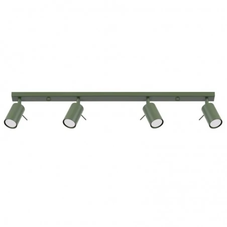 Oswietlenie-sufitowe - oprawa sufitowa listwa poczwórna ring 4l zielony oliwkowy sollux sl.1504 