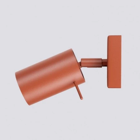 Kinkiety-do-salonu - kinkiet na żarówkę gu10 reflektor ścienny czerwona ochra ring sl.1506 sollux 