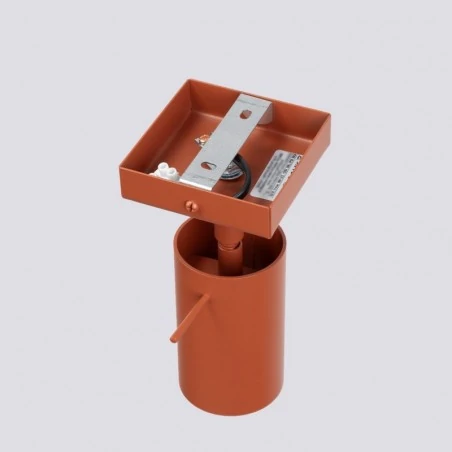 Kinkiety-do-salonu - kinkiet na żarówkę gu10 reflektor ścienny czerwona ochra ring sl.1506 sollux 