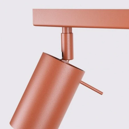 Oswietlenie-sufitowe - lampa sufitowa podwójny reflektor ring 2 ochra czerwona sollux sl.1507 